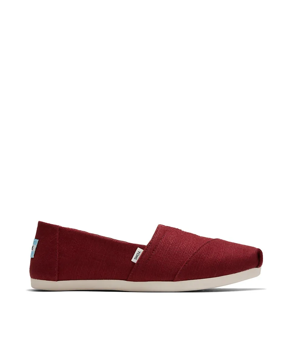 Alpargatas de mujer lona heritage cereza