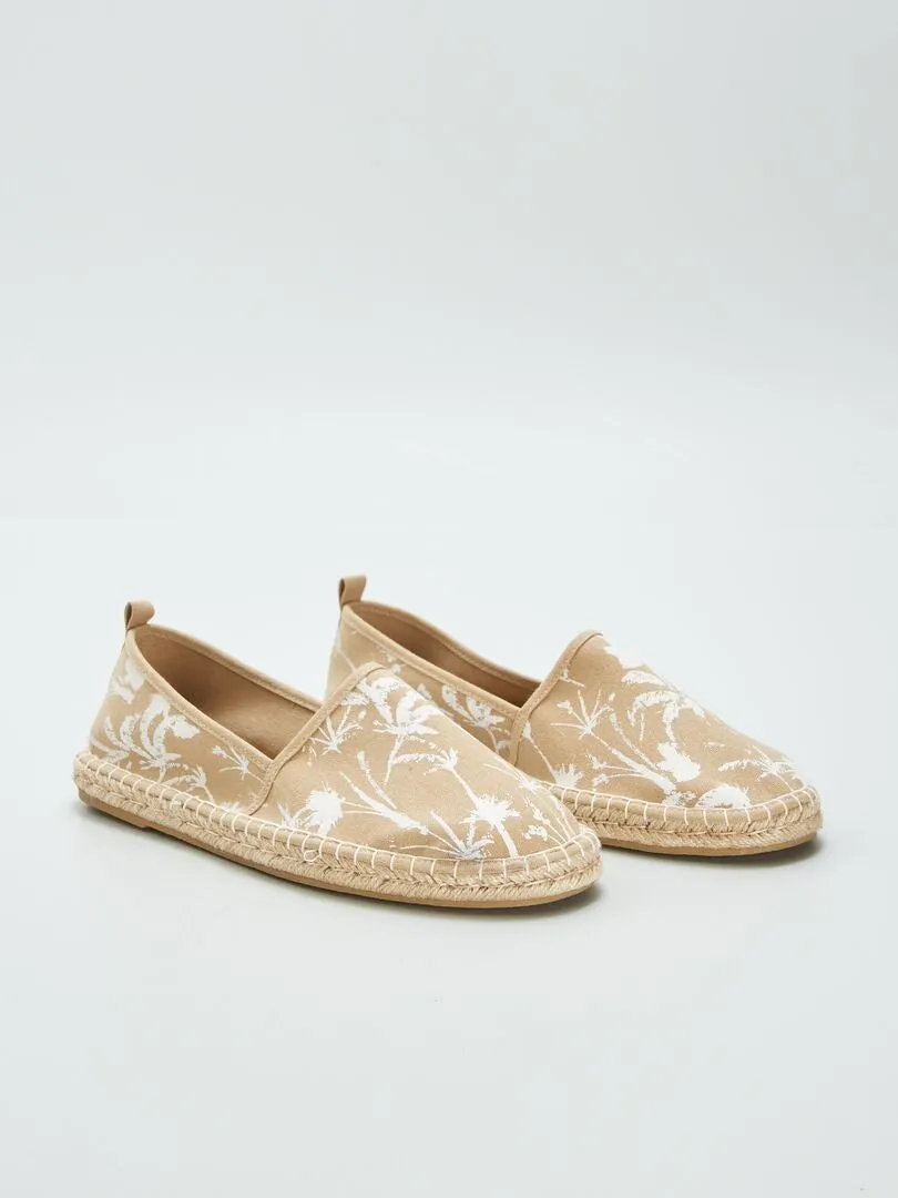 Alpargatas estampadas - BEIGE