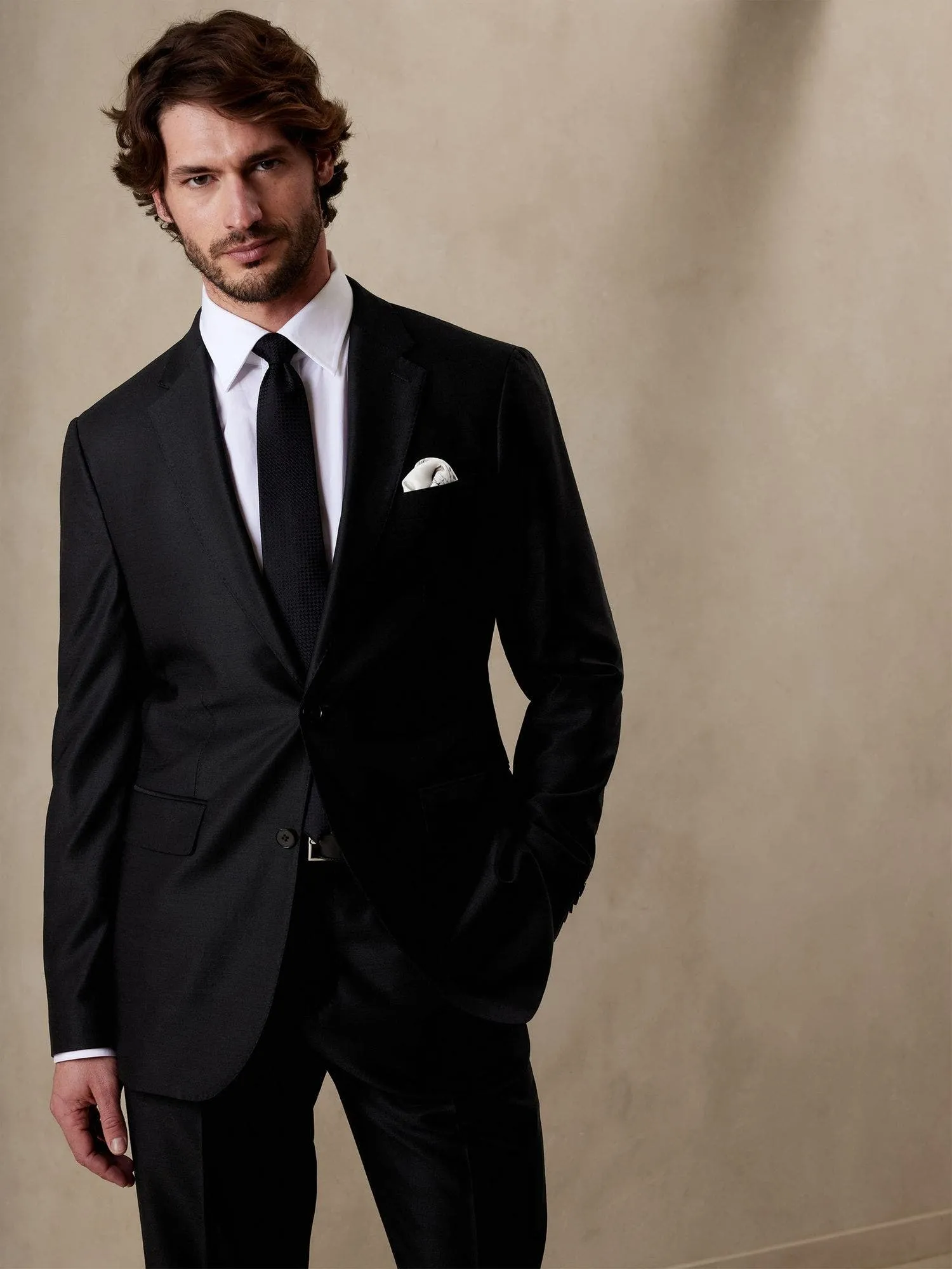 BANANA REPUBLIC BLAZER HOMBRE HOPSACK SIGNATURE ITALIAN