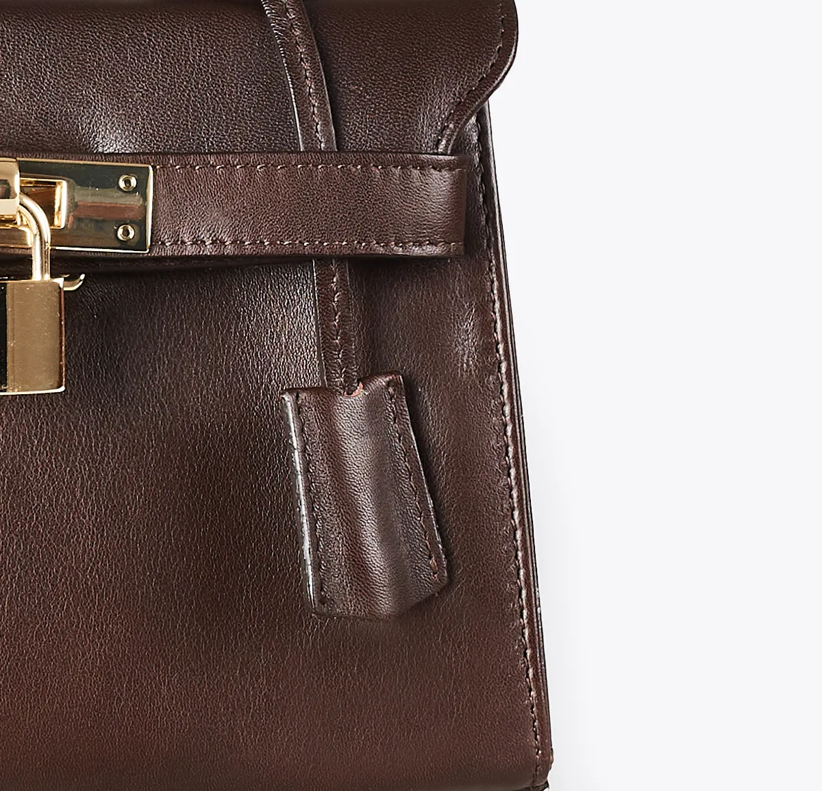 Bolso de Mano 001 Calf Chocolate