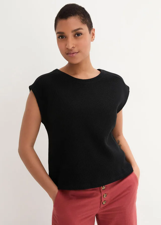 Camiseta boxy Negro