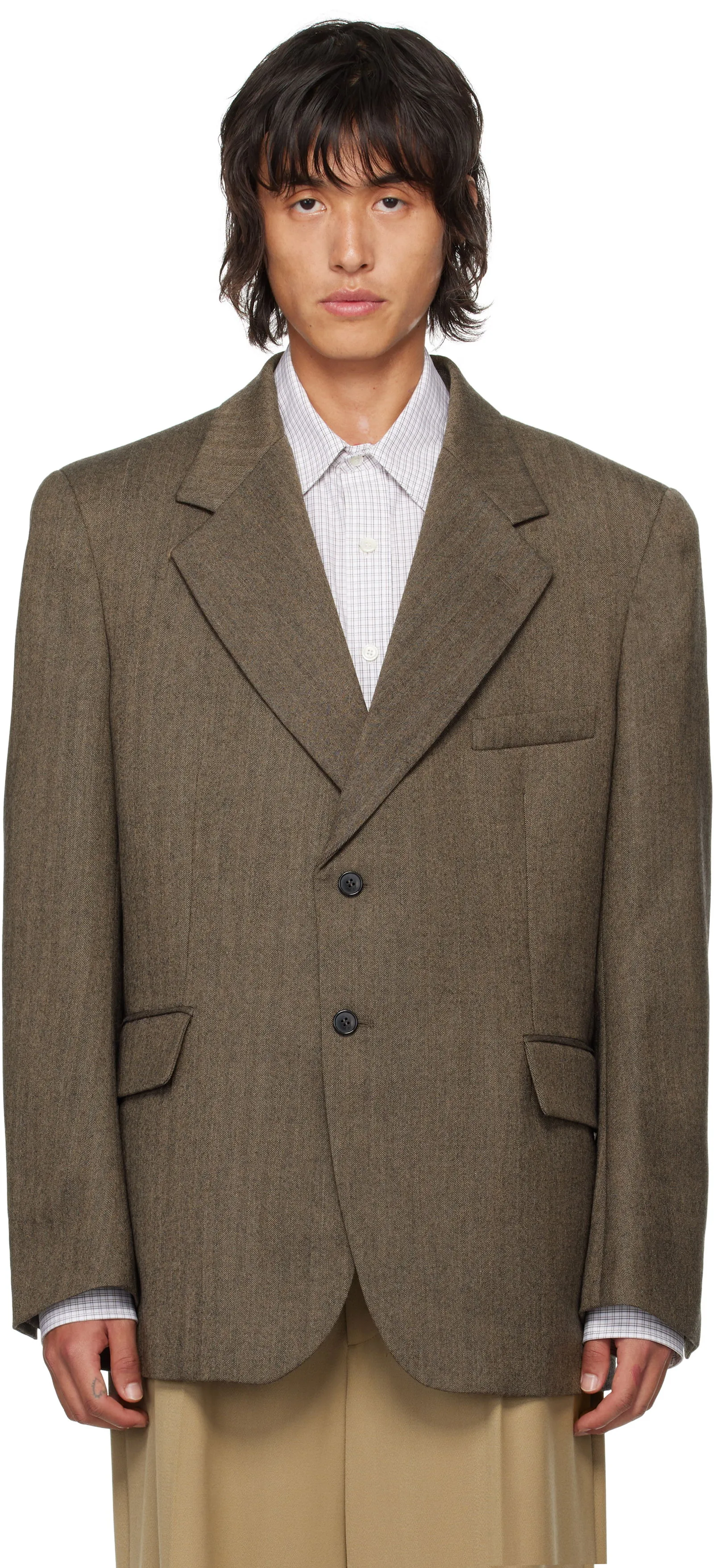 HED MAYNER Herringbone Blazer