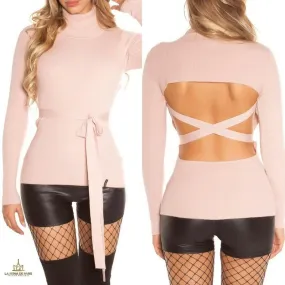 Jersey rosa fashion cut out