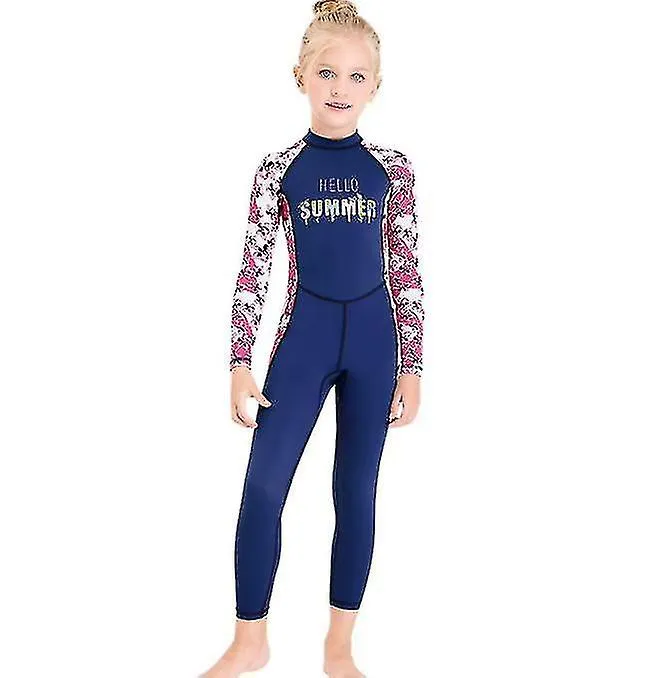 Kid's Diving Boys&Girls Long-Sleeve One Piece Full Body Sunsuit Swimsuit