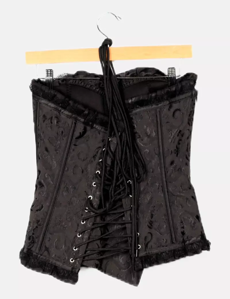 Killreal Corset negro estampado