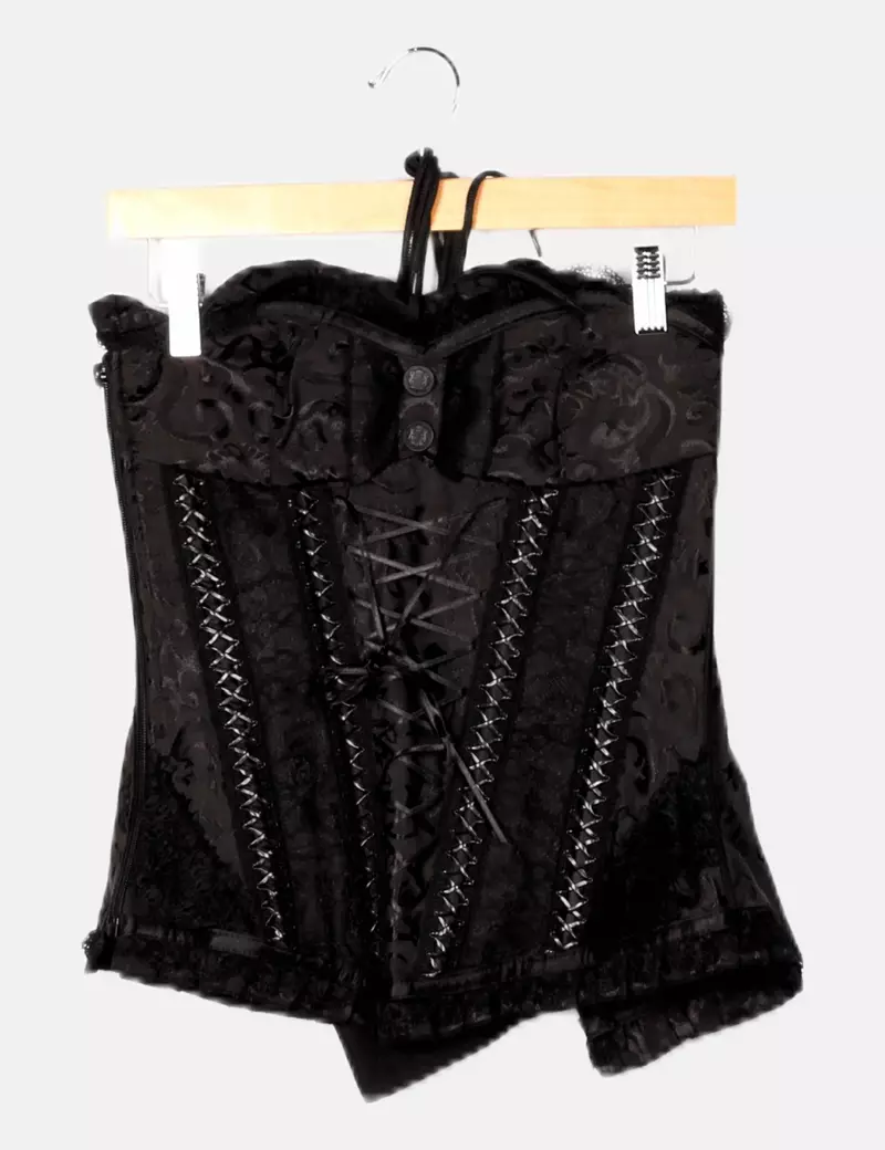 Killreal Corset negro estampado