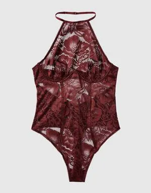 La Senza Unlined Lace Halter Bodysuit