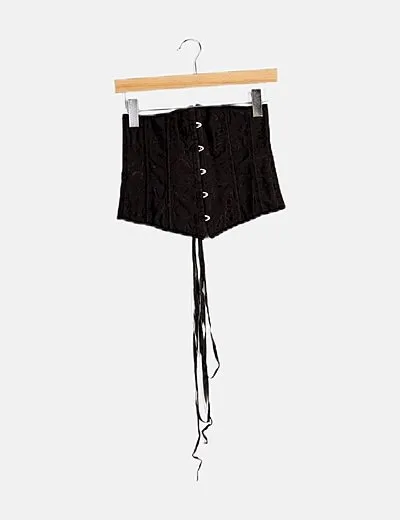 NoName Corset negro lace up