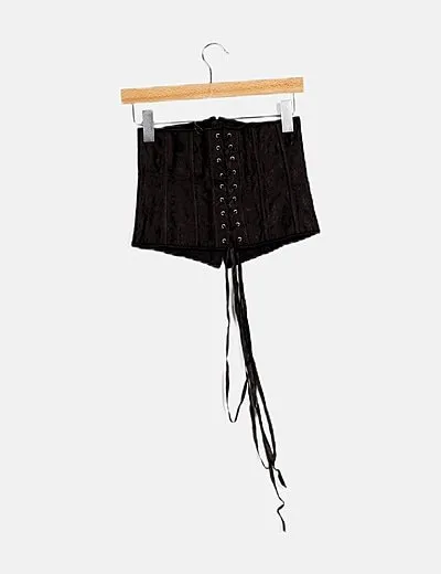 NoName Corset negro lace up