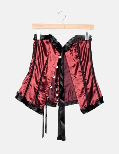 NoName Corset rojo detallado