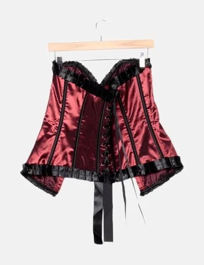 NoName Corset rojo detallado