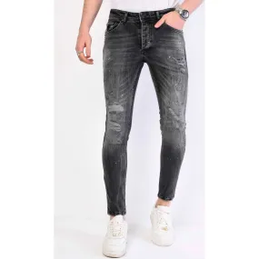 Paint Splatter Vaqueros Hombre Slim