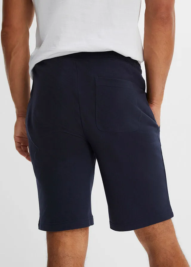 Pantalón corto de chándal con poliéster reciclado (2 unidades) Negro-azul marino