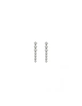 Pendientes Oro Blanco Y Diamantes