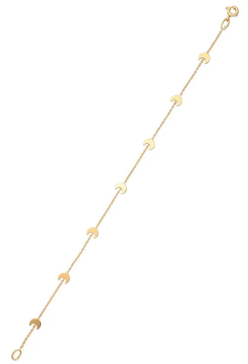 Pulsera oro primera ley cadena con medias lunas 309_LUNA