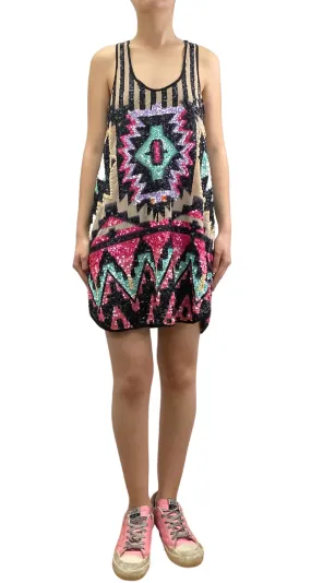 RAPSODIA VESTIDO IKAT RUFFLES