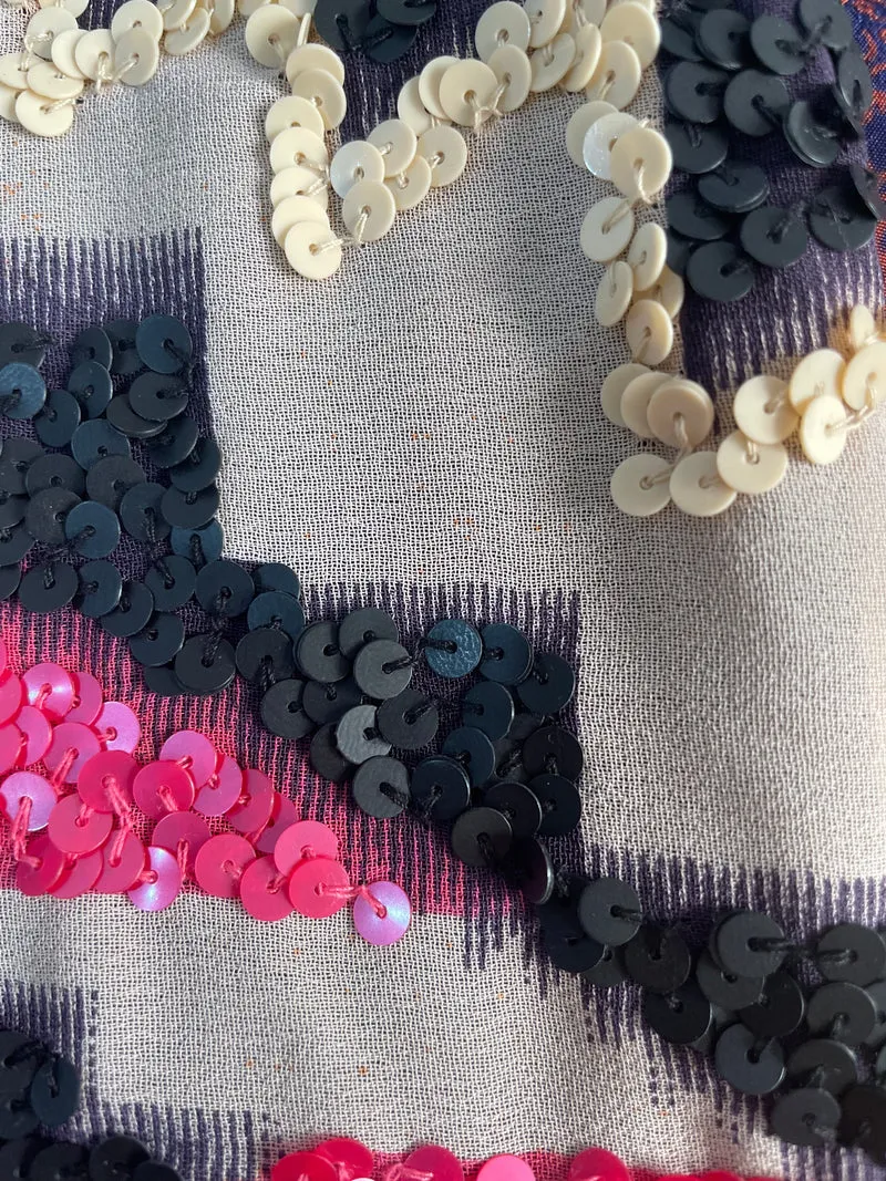 RAPSODIA VESTIDO IKAT RUFFLES