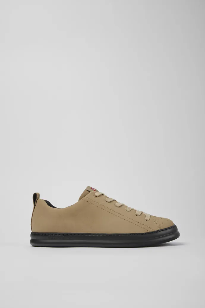 Runner Sneakers beige de nobuk para hombre