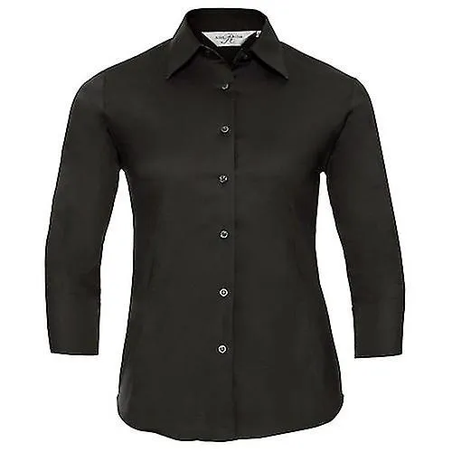 Russell Collection Womens/Ladies Easy-Care Fitted 3/4 Sleeve Formal Shirt