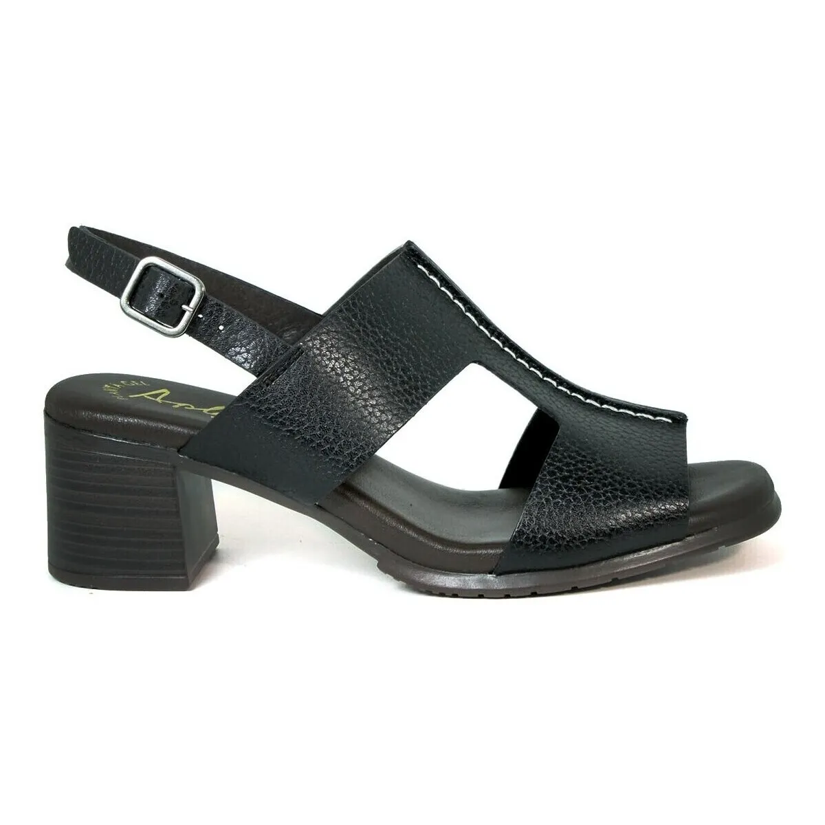 SANDALIAS CONFORT DE PIEL  OMEGA 1979 NEGRO