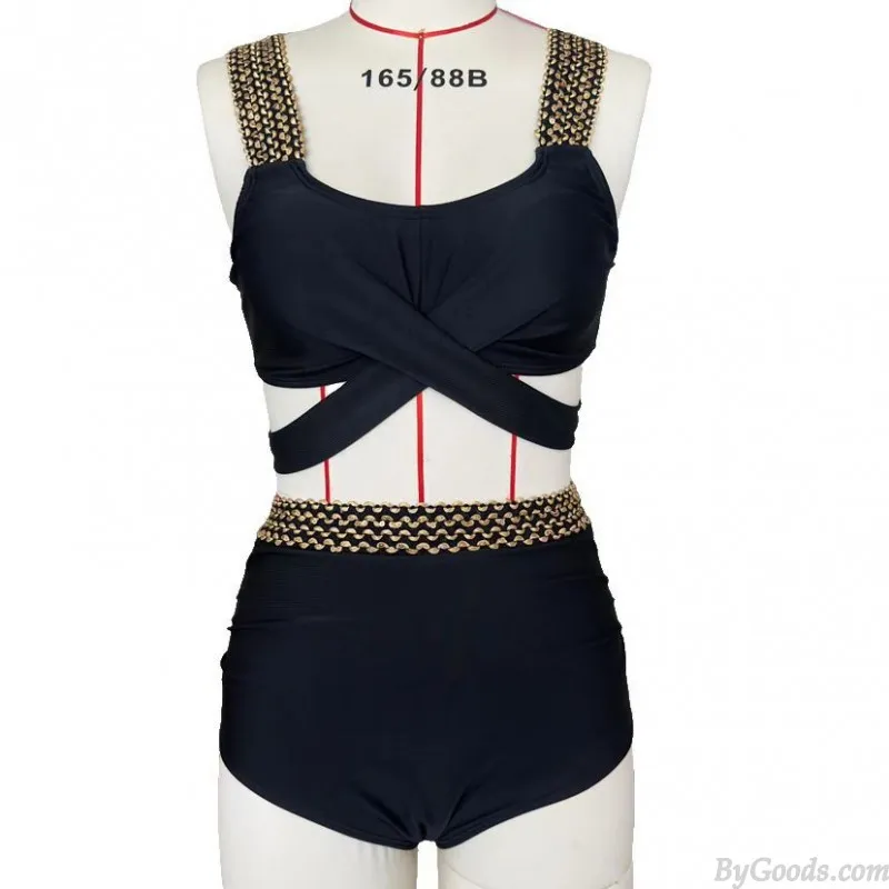 Sexy Front Cross Triangle High Rise Women's Bathing Suit Lace Up Swimsuits Two Pieces Beach Summer Swimwear Bikini 