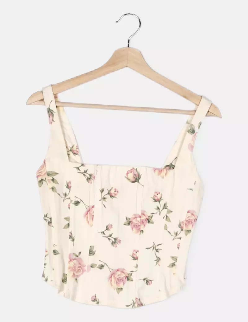 Suiteblanco - Blanco Top corset crudo floral