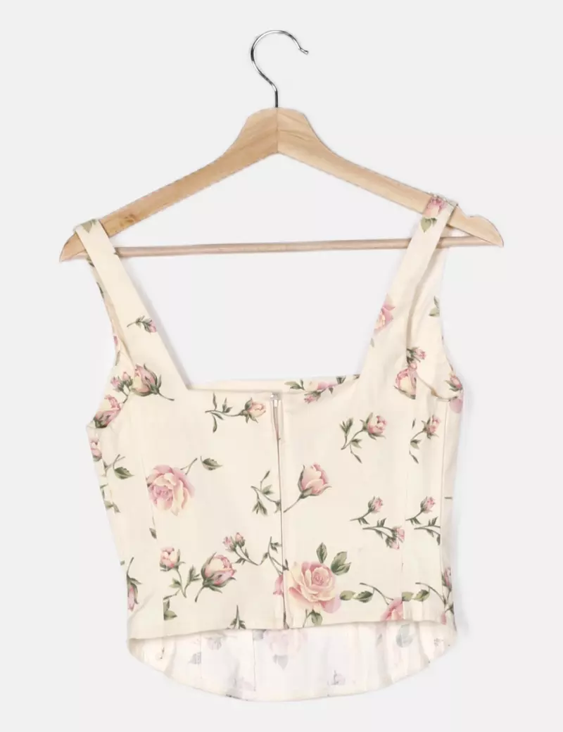 Suiteblanco - Blanco Top corset crudo floral