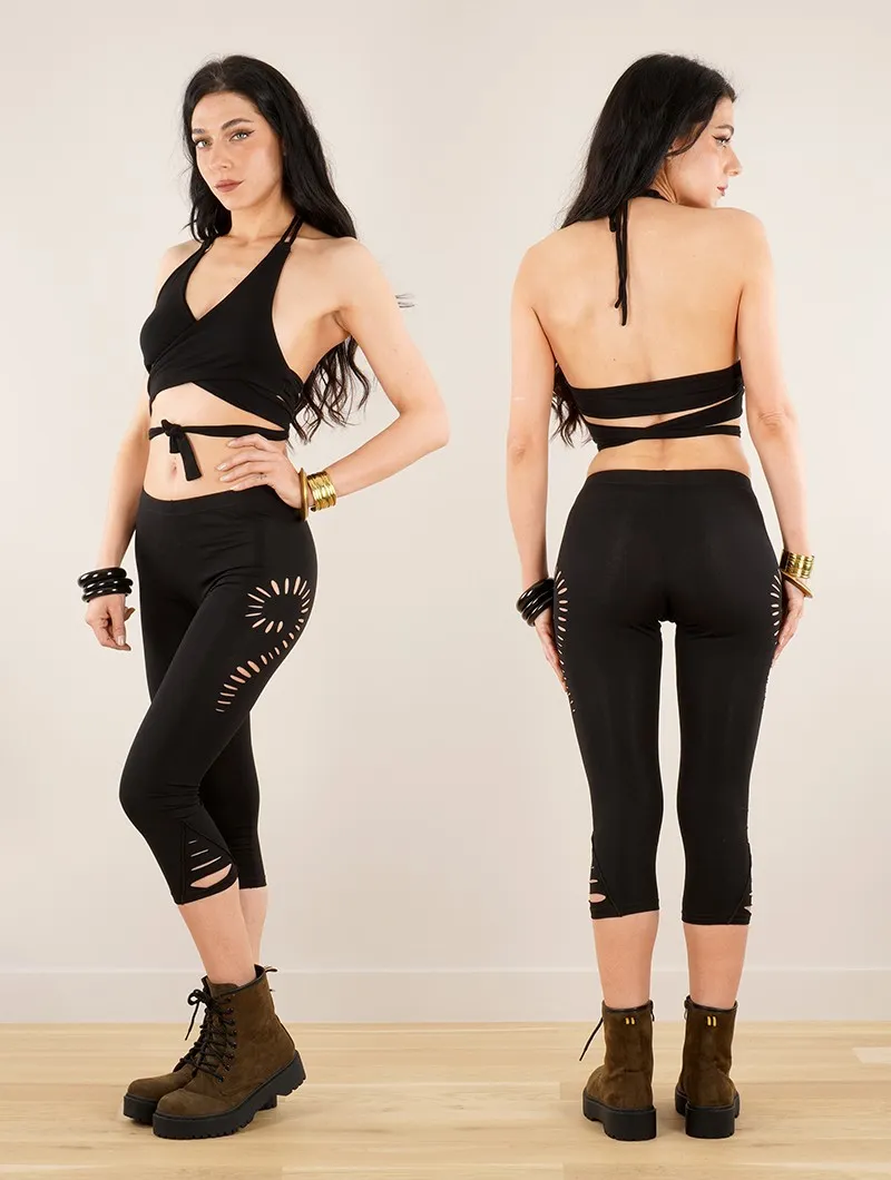 Sujetador crop top con escote halter pronfundo 