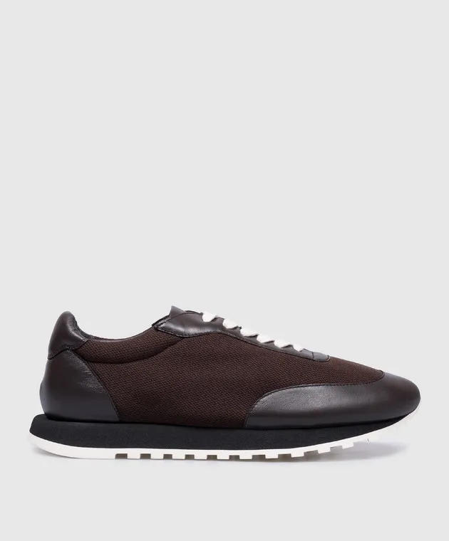The Row Brown Owen Runner combo sneakers
