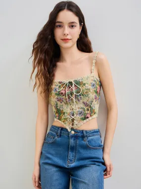 Top Crop Corset Jardín Secreto