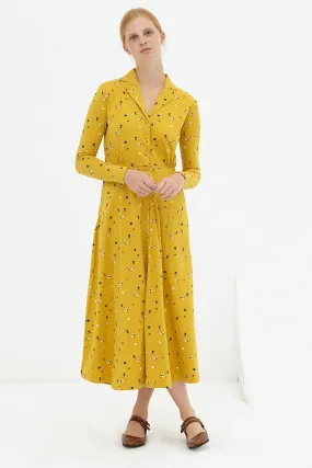 Vestido largo mostaza Dulce