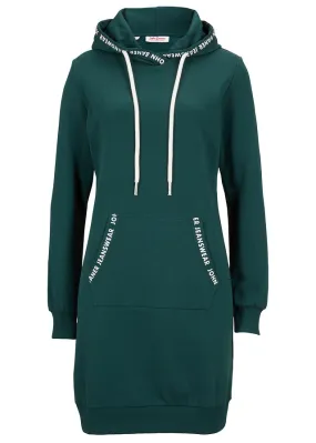 Vestido tipo sudadera Verde petróleo