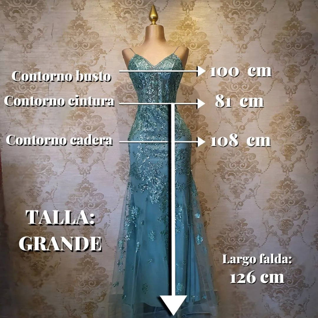 Vestido Verde Claro Corset Sirena