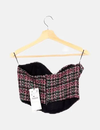 Zara Corset negro tweed